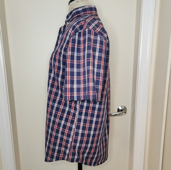 Vintage Men's Plaid Short Sleeve Shirt - Picture 2 of 10